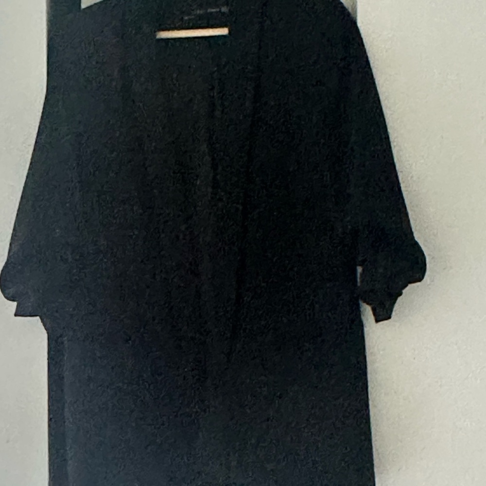 Zara Women's Black Jacket ruched sleeves